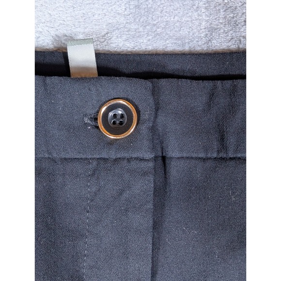 JM Collection Womens Black Cropped Trousers Gold Chain Hem Detail Size 12 - Picture 4 of 13